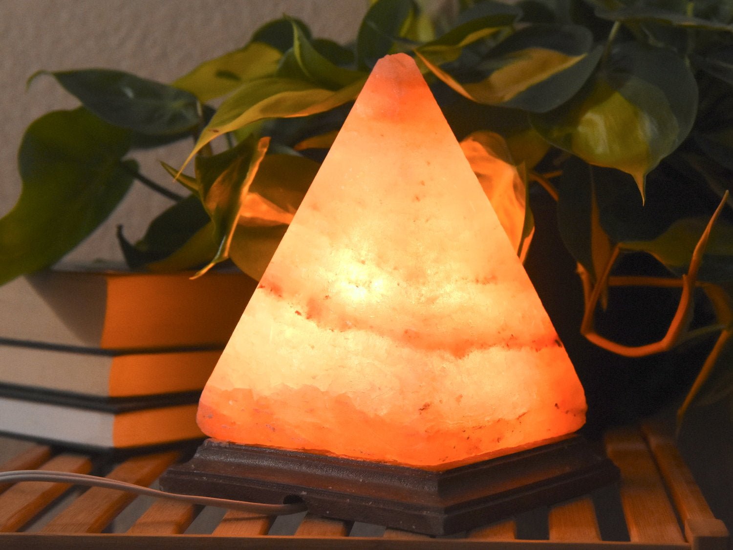 Himalayan Salt Lamp     Pyramid Shape Large Black Tai Salt Co.