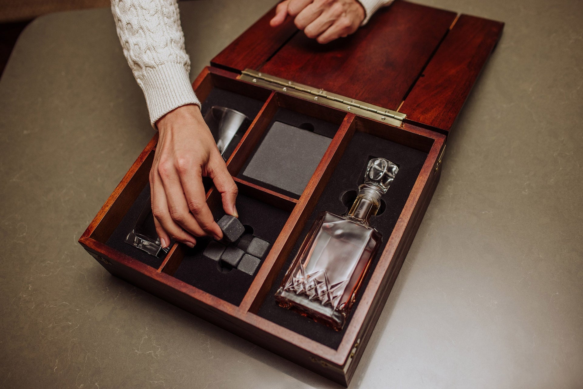 Whiskey Box Gift Set with Decanter Picnic Time Family of Brands