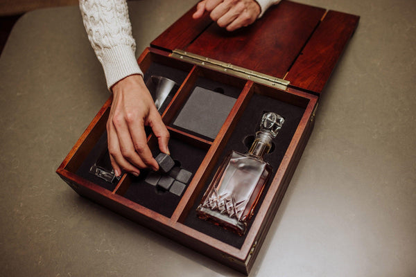 Whiskey Box Gift Set with Decanter