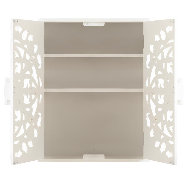 Saanvi Carved Wood Wall Cabinet