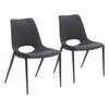 Desi Armless Dining Chair (Set of 2) Black