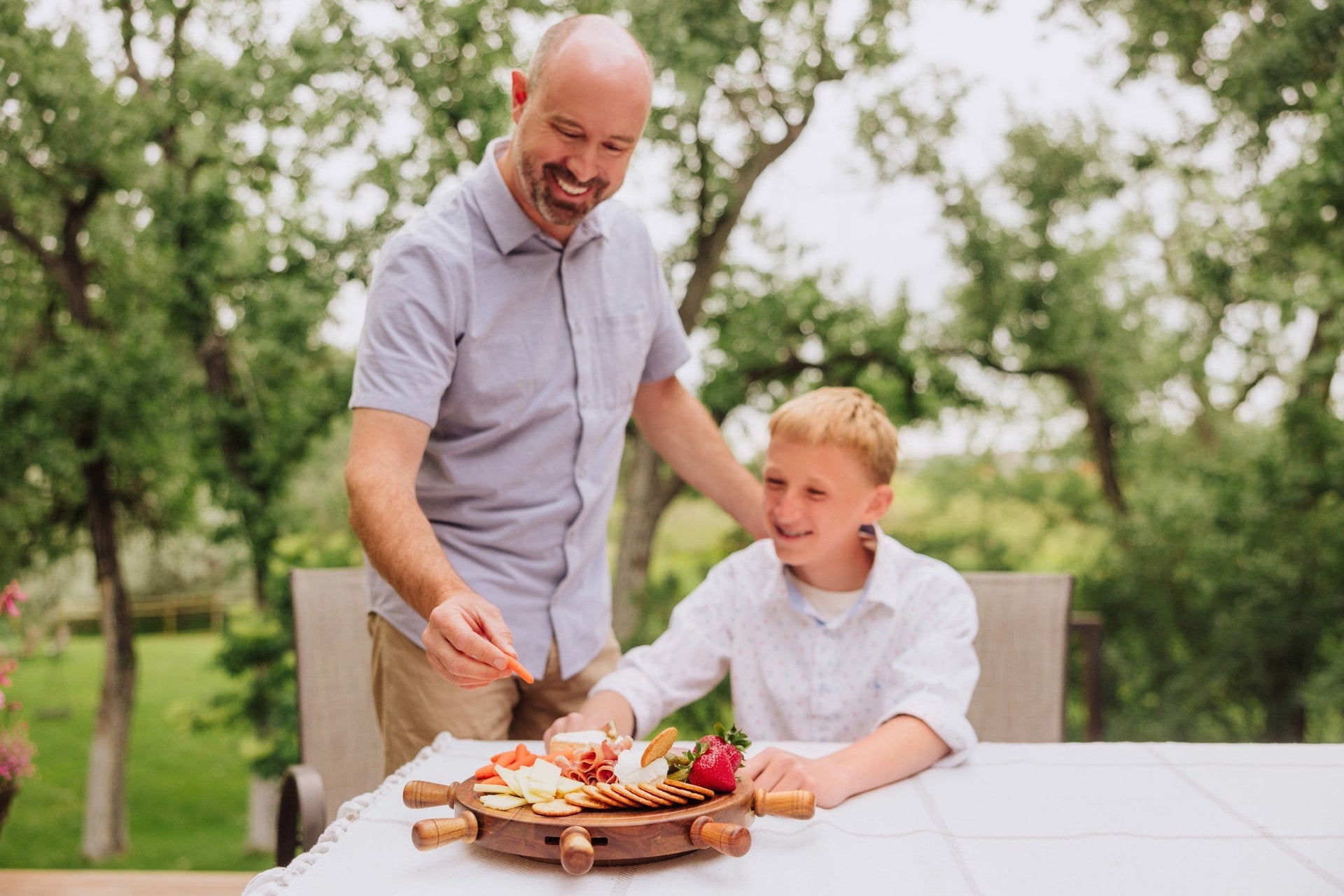 Helmsman Lazy Susan Cheese Board with Tool Set Picnic Time Family of Brands