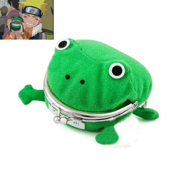 Hokage Ninjia Naruto Frog Coin Purse Cosplay Props Frog Wallet Anime Cartoon Manga Flannel Coin holder Cute Animal