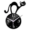 Home Decoration Wall Mirror 3D Hanging Clock Wall Murals Decal Sticker Acrylic Wallpaper for Unisex Teen Children Kid Boy Girl Classroom Gym Room Cartoon Cats Design Sticker Watch
