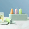Home Ice Cream Mold Popsicle Tool Silicone 4-hole Popsicle Box Children Dessert Ice Cream Maker Kitchen Tools Diy Ice Cream - Green