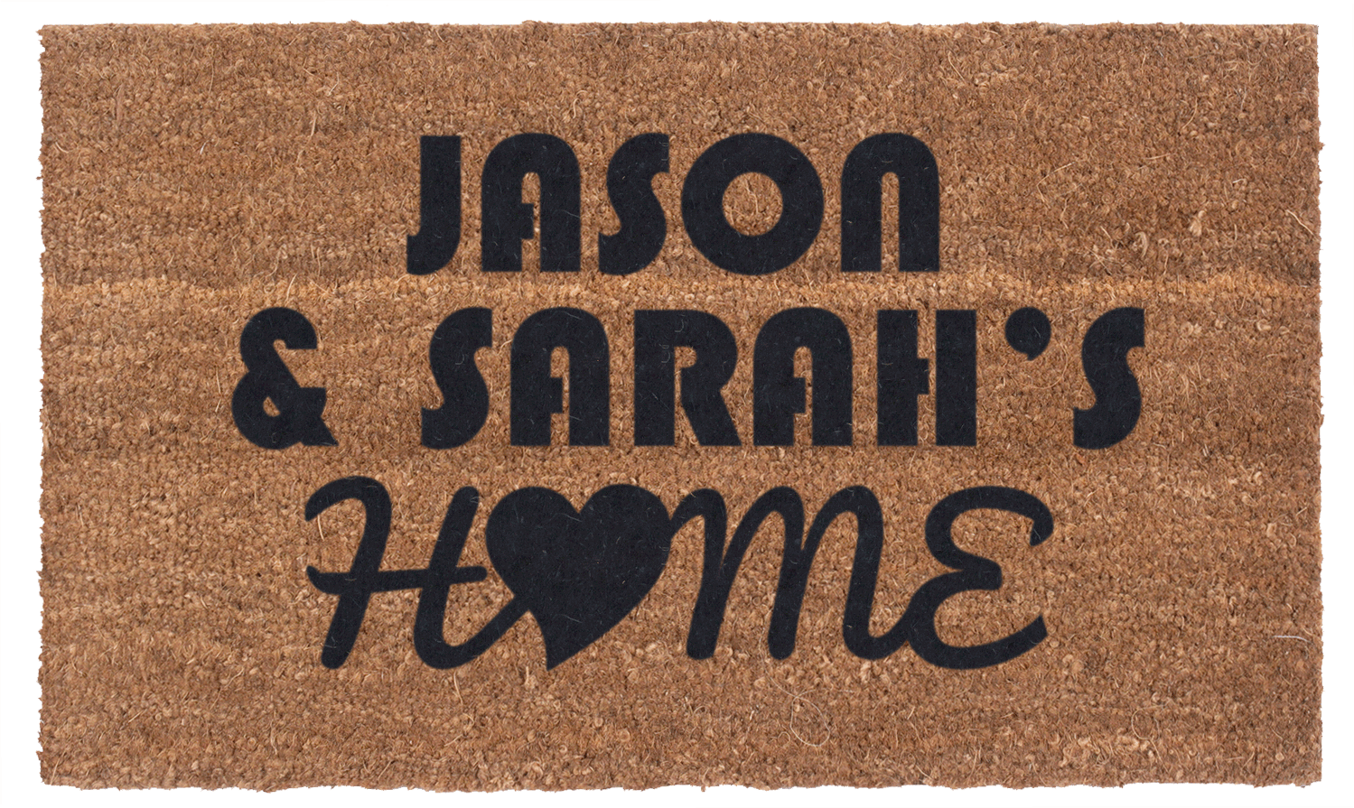 Personalized Home Love Vinyl Coir Doormat