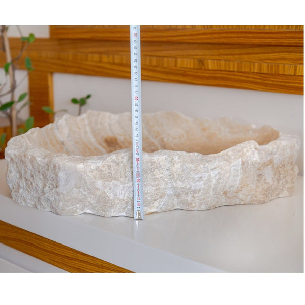 Honey Onyx Translucent Natural Stone Vessel Sink   (W)19
