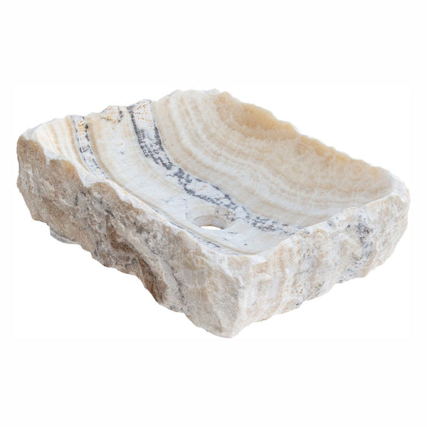 Honey Onyx Rustic Natural Stone Vessel Sink (W)13