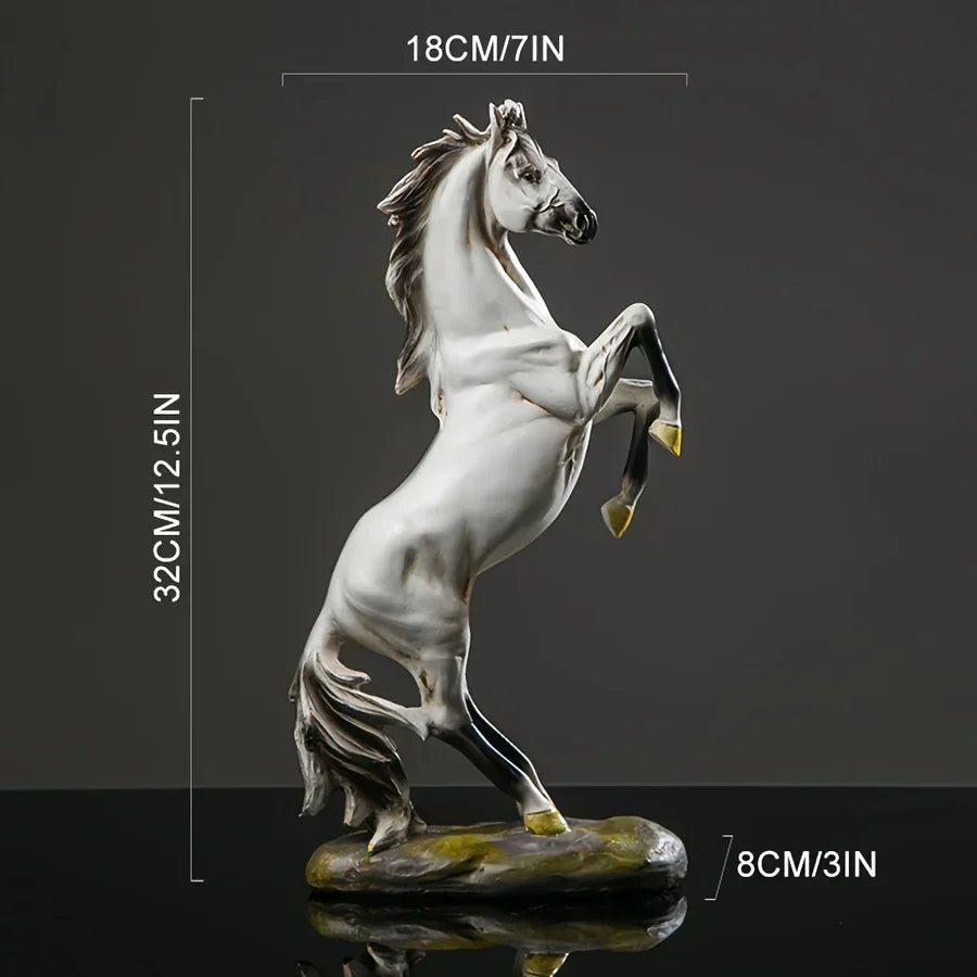 Horse Figurines - Decorative Black & White