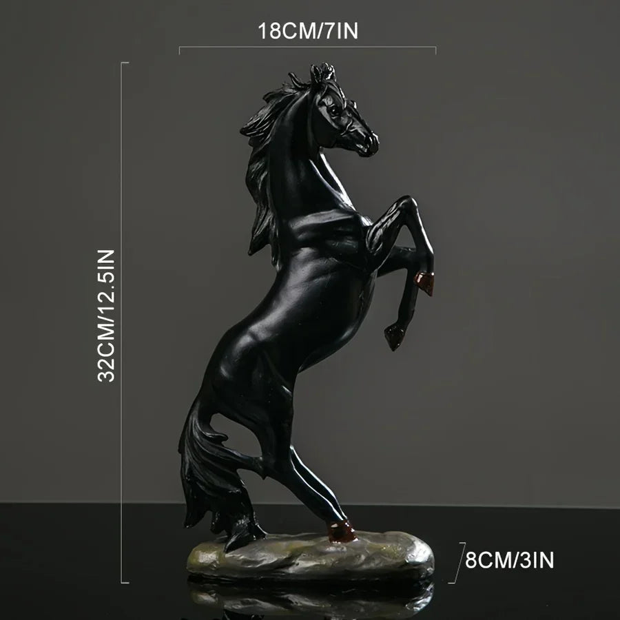 Horse Figurines - Decorative Black & White