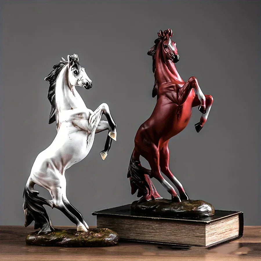 Horse Figurines - Decorative Black & White