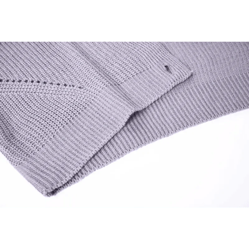 Hot Look Stylish Women's Knitted Cardigans Sweater Fashionable Autumn Long Sleeve Loose Coat Casual Button Thick V Neck Solid Female Tops