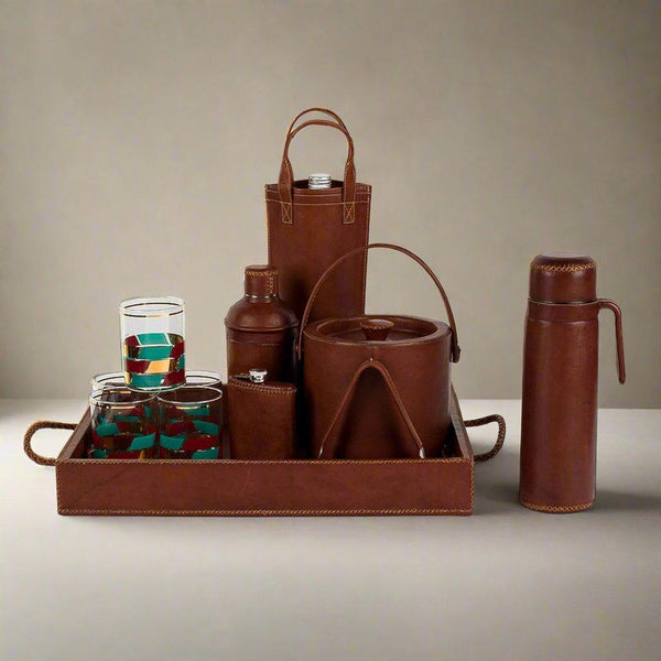 Coctelera | Leather Cocktail Shaker + Jigger
