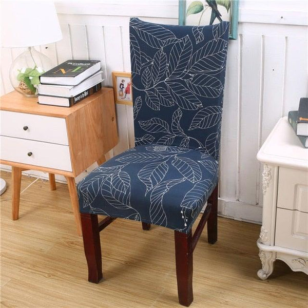 Housmife Printed Stretch Chair Cover Big Elastic Seat Chair Covers Slipcovers Restaurant Banquet Home Dining Party Decoration Stretch Spandex Removable Washable Anti-dust Seat Slipcover  Protector for Hotel Office Ceremony Banquet