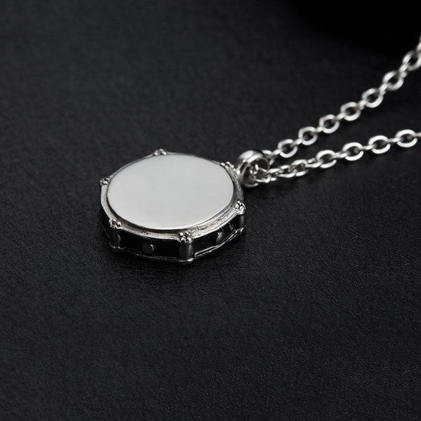 Snare Drum Necklace | Drumming Charm Stainless Steel Chain Necklace