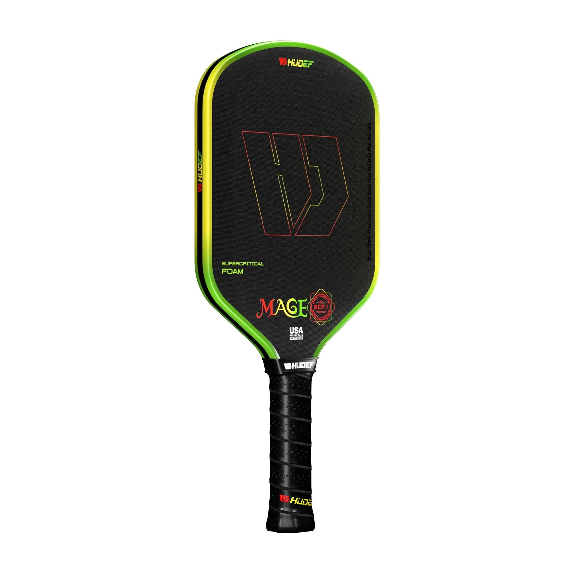 Hudef Mage SCF1 Hybrid Pickleball Paddle – Green 16mm