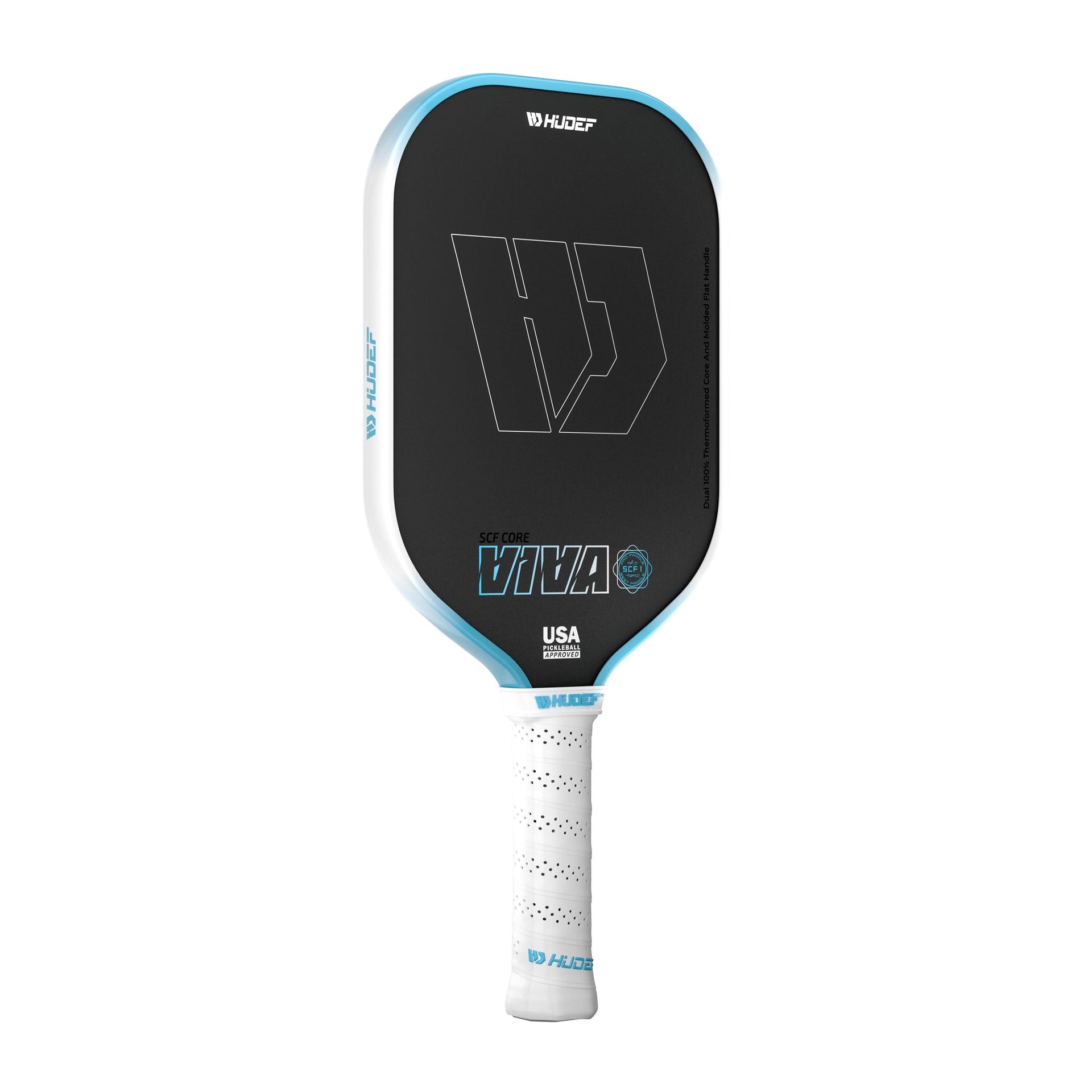Hudef Viva SCF1 Elongated Pickleball Paddle 16mm  Blue (USAP Approved)