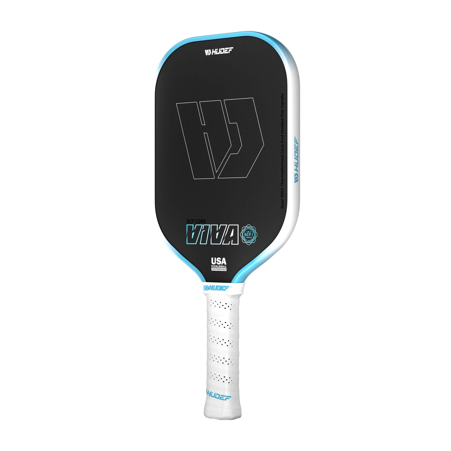 Hudef Viva SCF1 Elongated Pickleball Paddle 16mm  Blue (USAP Approved)