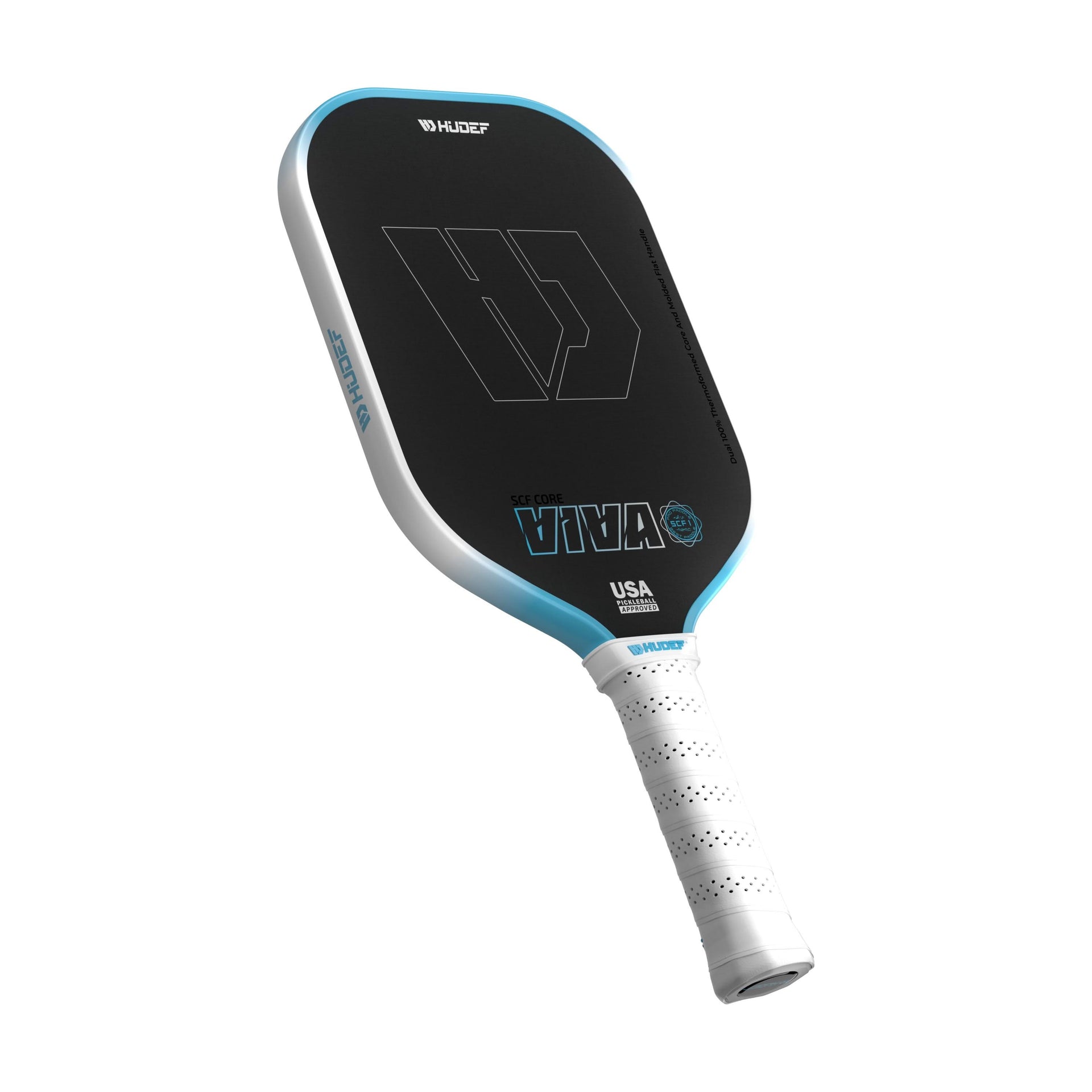 Hudef Viva SCF1 Elongated Pickleball Paddle 16mm  Blue (USAP Approved)
