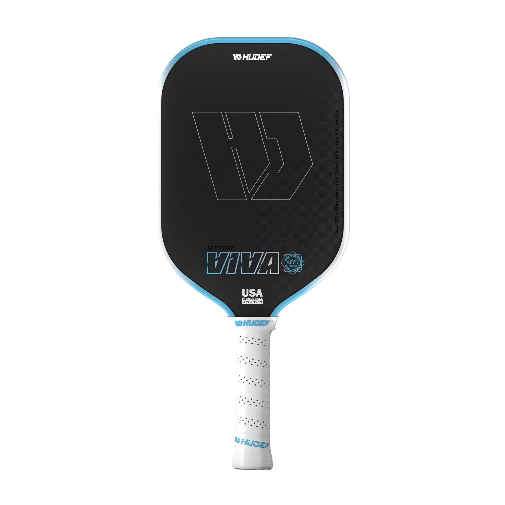 Hudef Viva SCF1 Elongated Pickleball Paddle 16mm  Blue (USAP Approved)