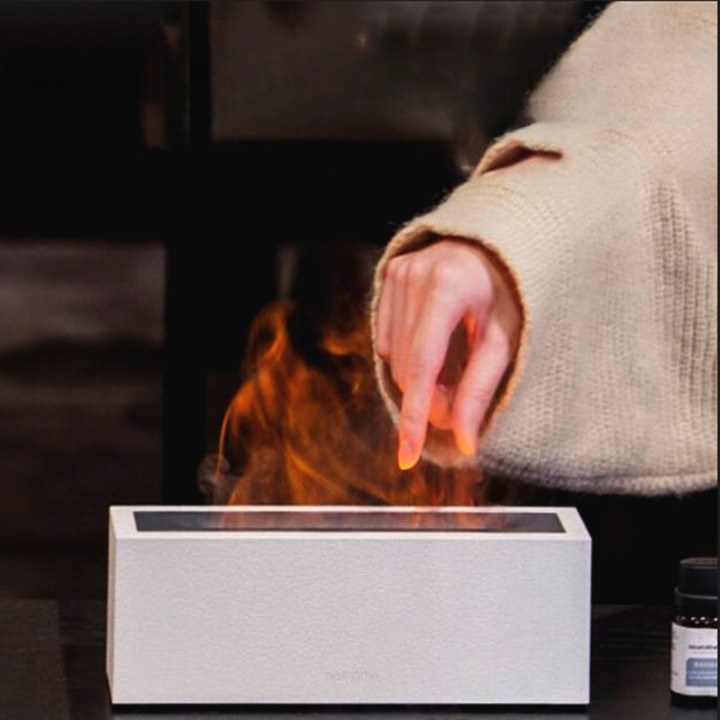 200ml Flame Humidifier Aromatic Essential Oil Electric Ultrasonic Diffuser