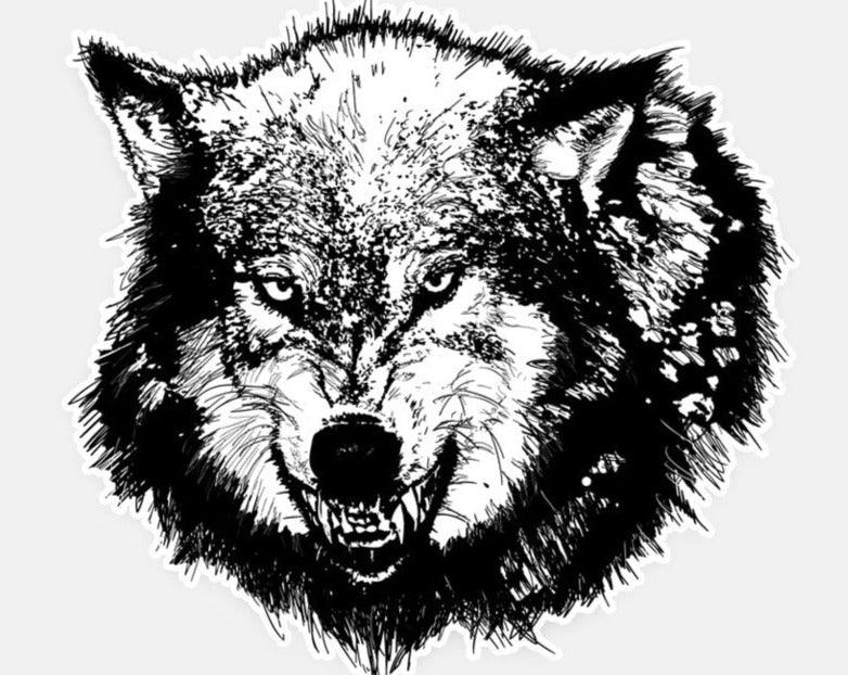 Hungry Wolf Bray Personality Car Window Sticker Decal for Car Window Door Laptop Water Bottle Motorcycle Tablet Cellphone Wolf Bray Personality Car Window Sticker Decal Decoration 16CM*15.3CM