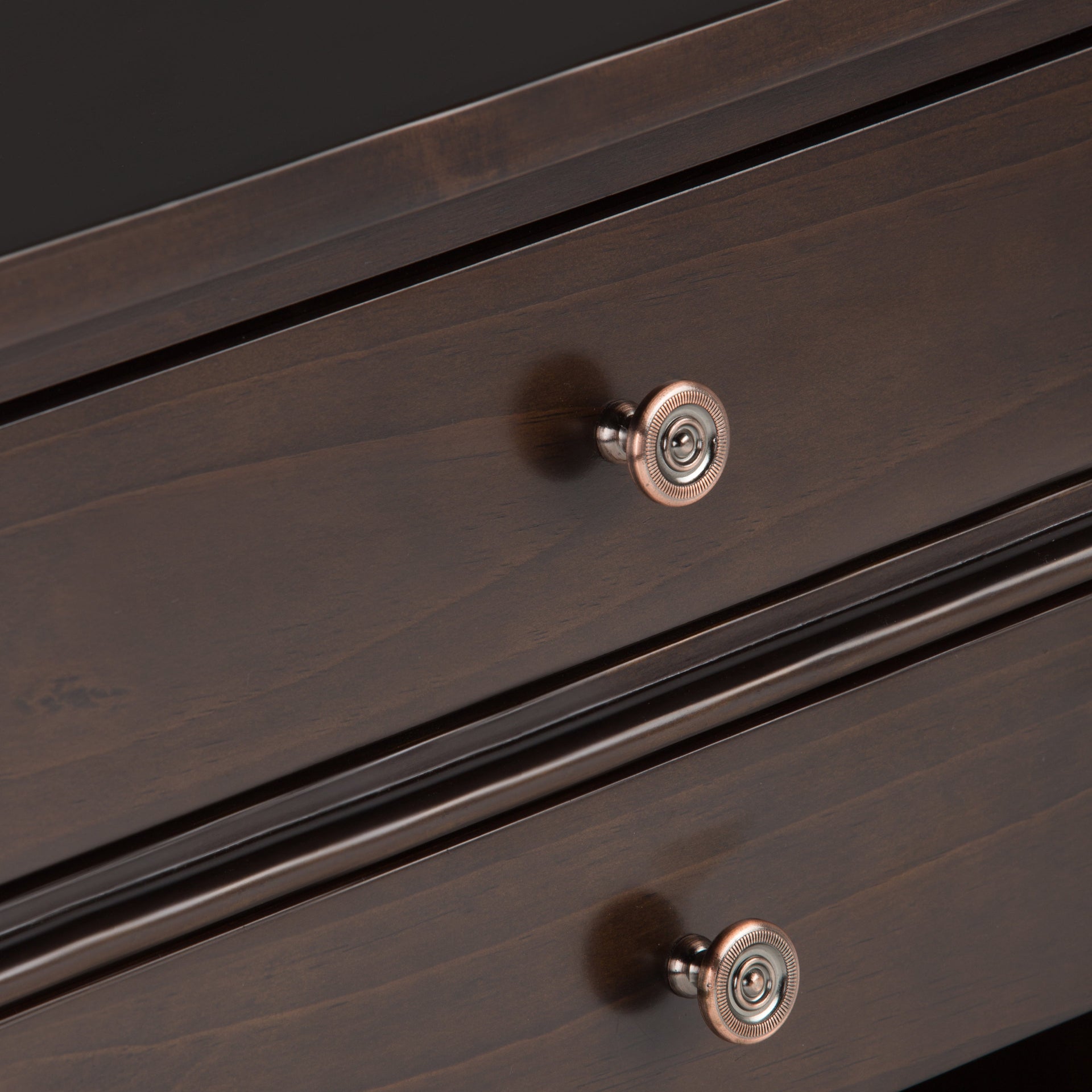 Carlton 24 Inch Wide Solid Wood Bedside Table in Brunette