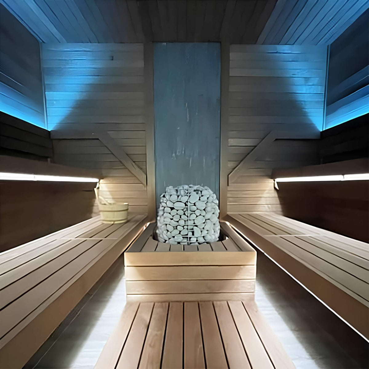 Huum Hive Premium Floor-Mounted Sauna Heater With UKU Local Digital Controller, Extension Box & Sauna Stones (SAK61250)