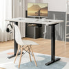 Hand Crank Sit to Stand Desk Frame Height Adjustable Standing Base-Black