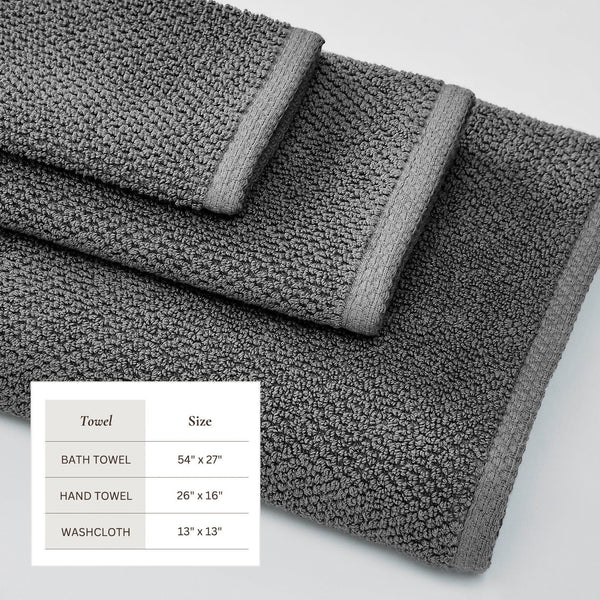 Cotton Textured Bath Towel Set - Acacia Collection
