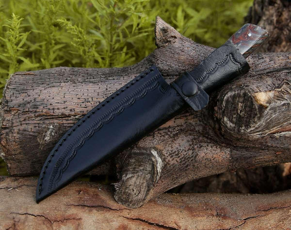 HyperEdge Damascus Chef Knife with Pine Cone Handle & Sheath - Gifts for You 'n Me