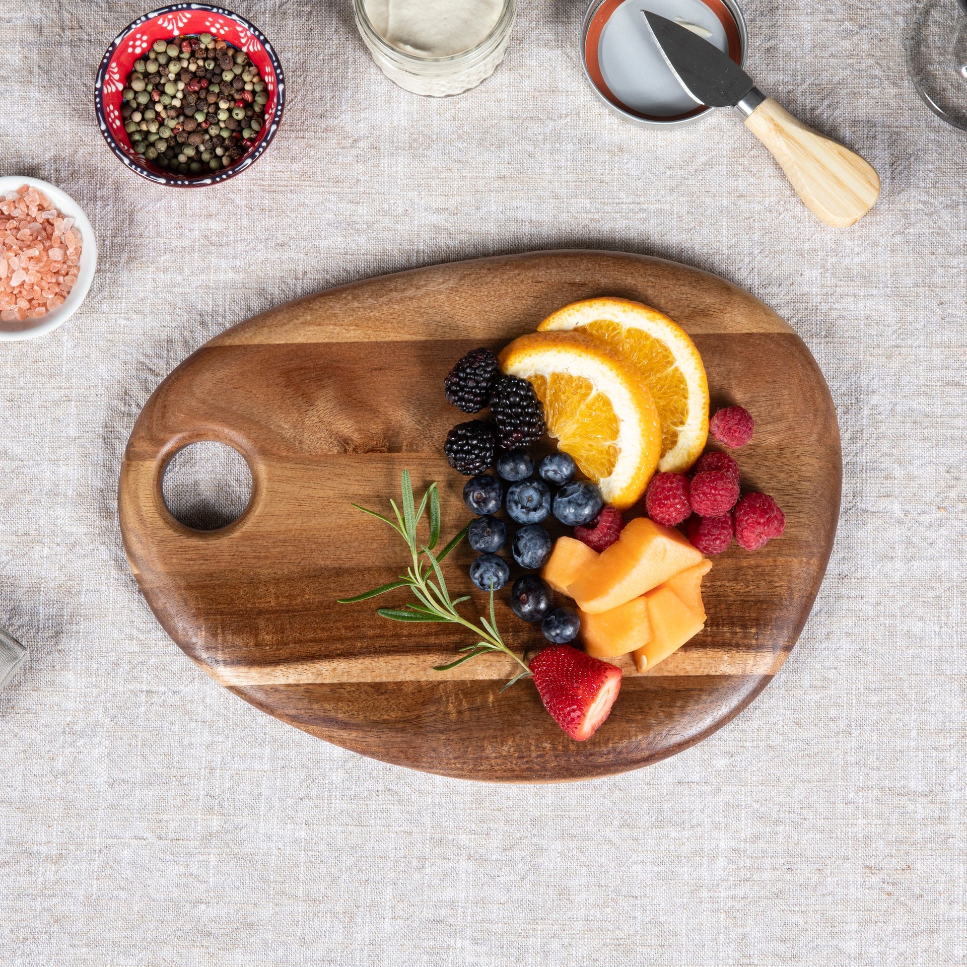 Pebble Shaped Acacia Serving Board 12
