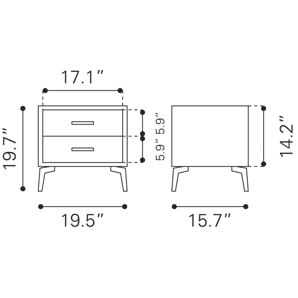 Halle Side Table Gray