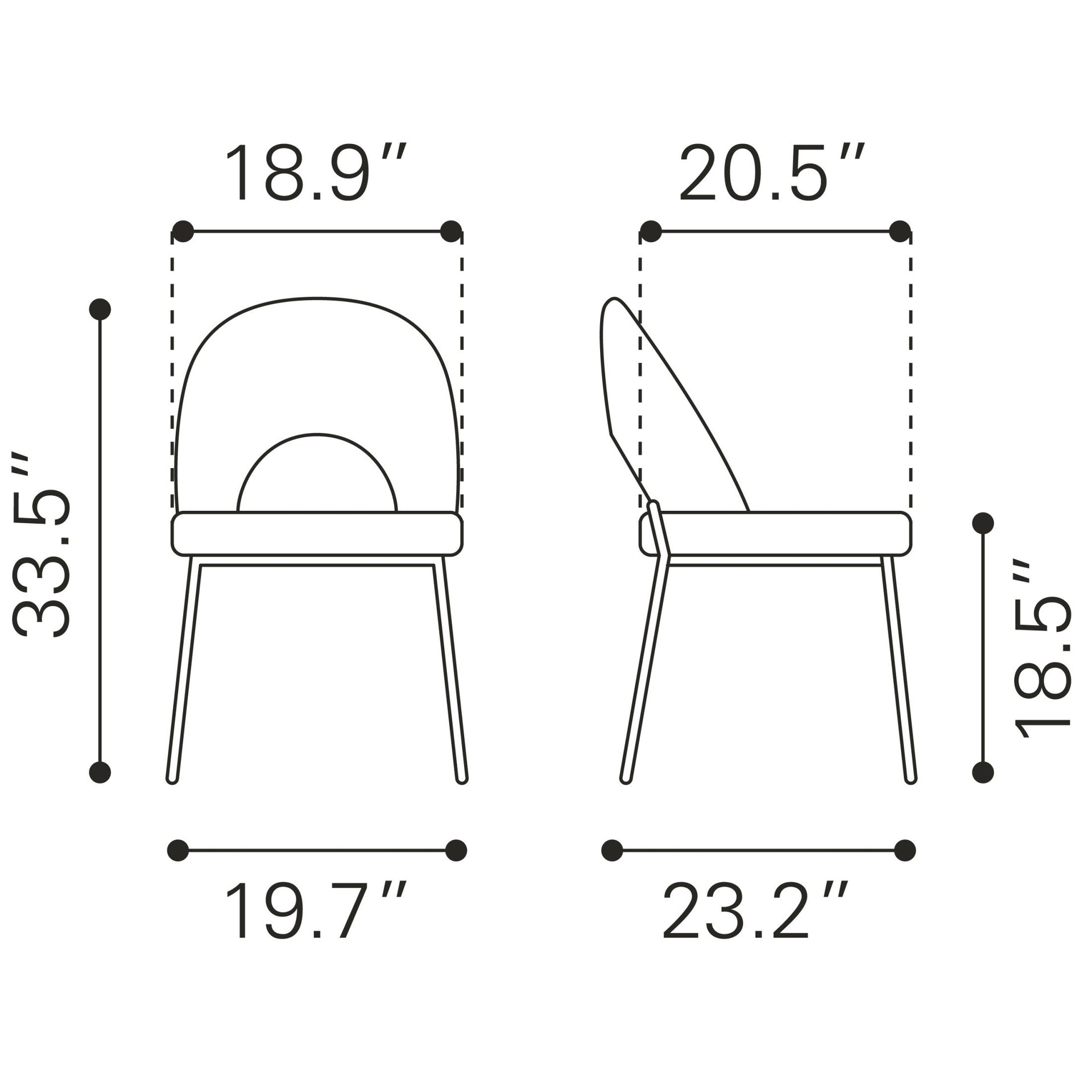Torrey Dining Chair (Set of 2) Multicolor Print & Gray