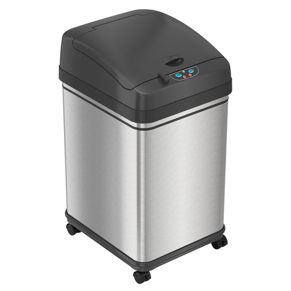 8 Gallon / 30 Liter Self-Contained Electric-Motor Sensor Kitchen Trash Can with Pet-Proof Lid and Wheels and AbsorbX