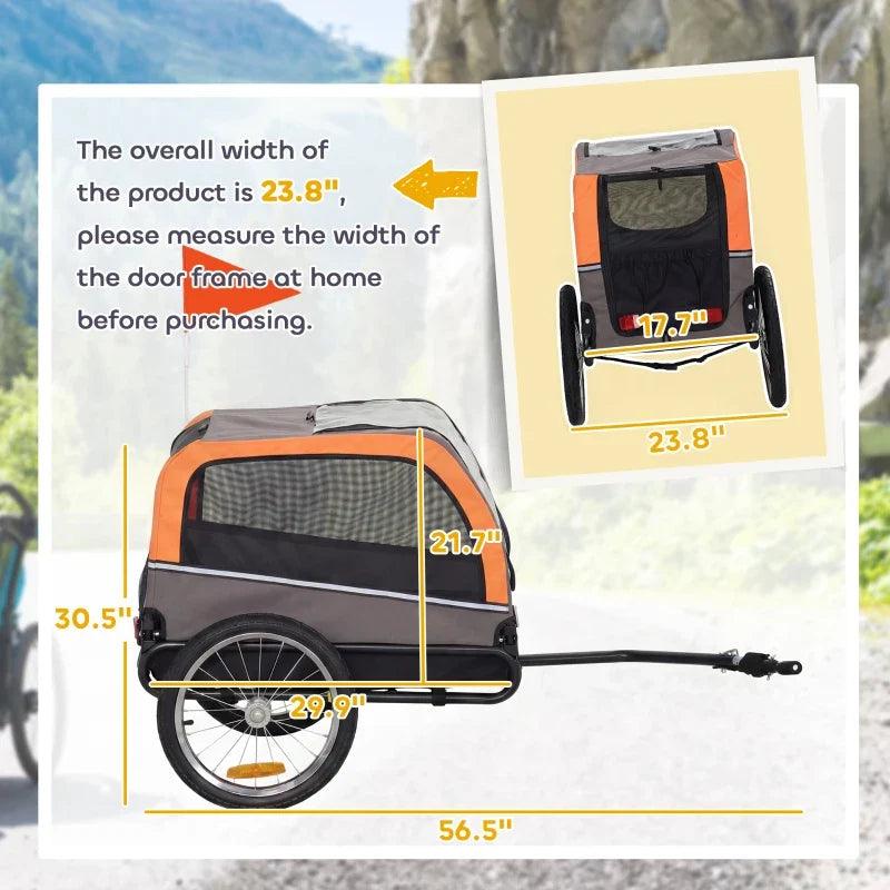 Dog Bike Trailer, Pet Cart Bicycle Carrier with 20