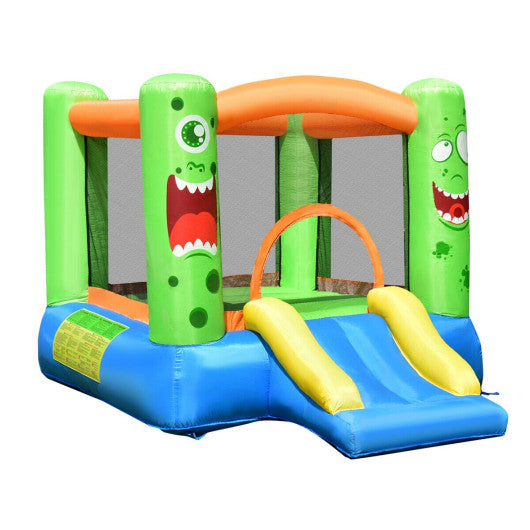 Inflatable Bounce House Jumper Castle Kid's Playhouse with Long Slide