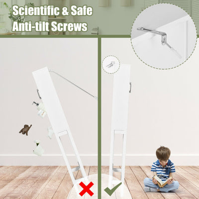 Over the Toilet Storage Cabinet Bathroom Space Saver with Tempered Glass Door