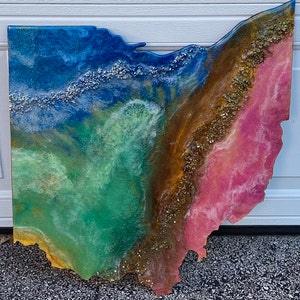 Unfinished Wood Ohio Shape - State - Craft - up to 46