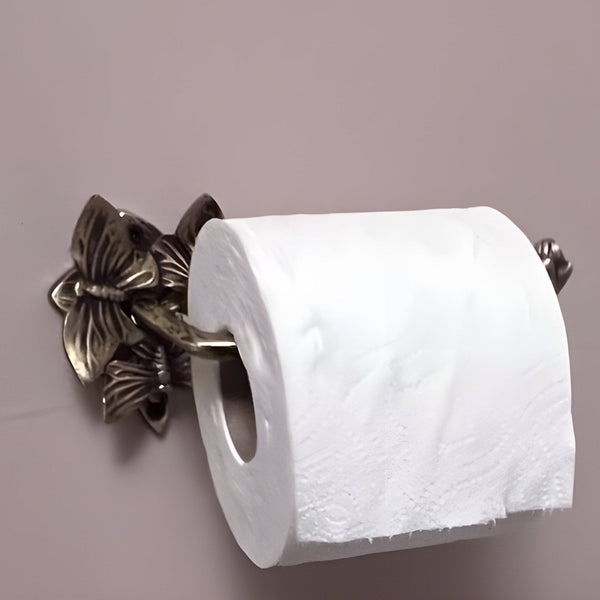 Brass Butterfly Bathroom Set - Antique Brass