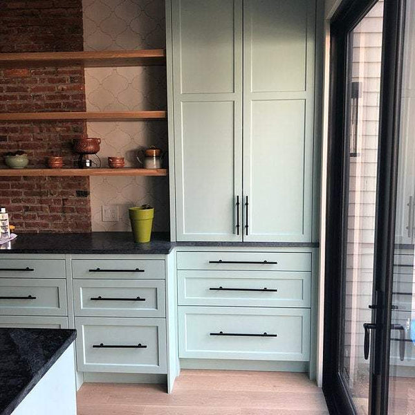 Lew's Square Bar Cabinet Knobs and Handles in Matte Black