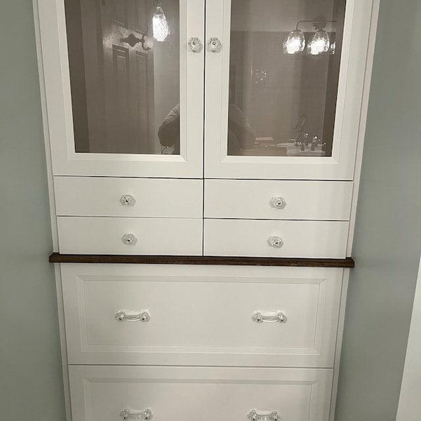 Glass Depression Clear Drawer Pull and Cabinet Knobs