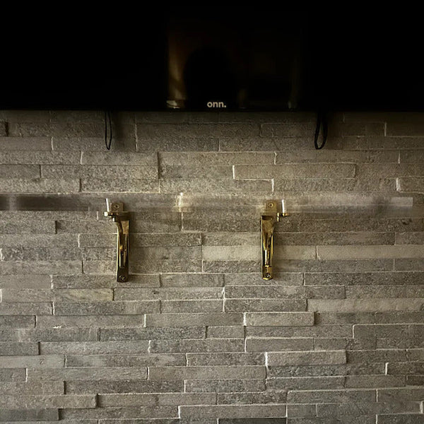 Minimalist Shelf Bracket - Unlacquered Brass Polished