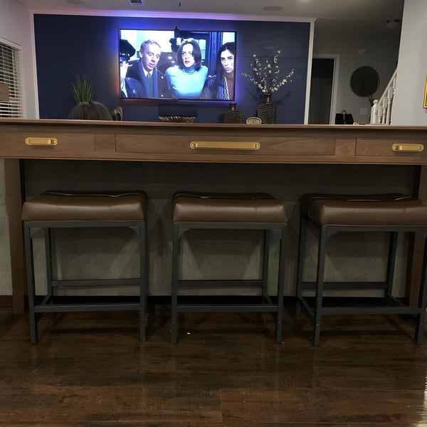 Unlacquered Brass Brushed Round Drawer Pulls with Backplate