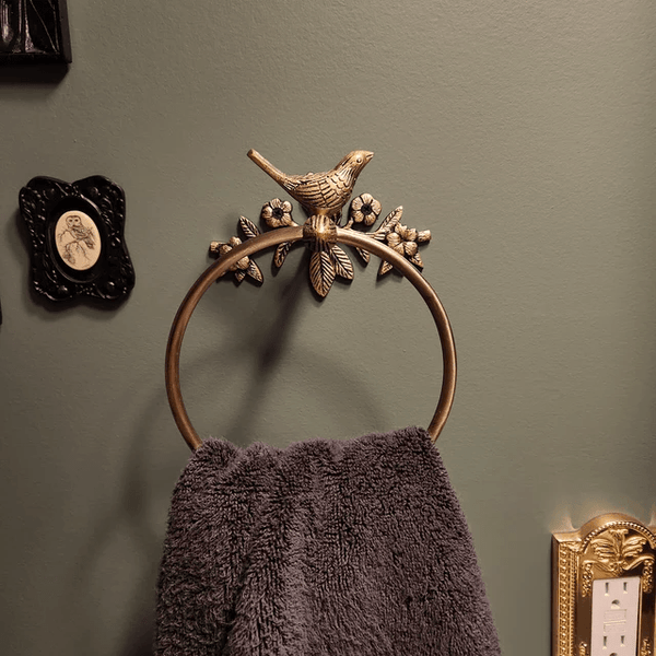 Brass Bird Bathroom Set - Antique Brass