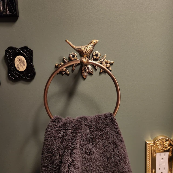 Brass Bird Bathroom Set - Antique Brass