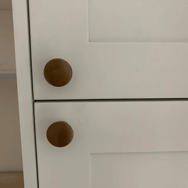 Brass Drawer Knob with Round Backplate - Antique Brass