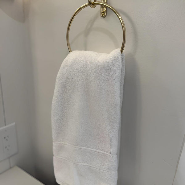 Brass Minimalist Towel Ring - Unlacquered Polished Brass