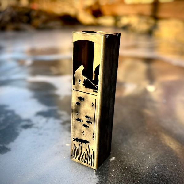 Ice Fishing Pillar Luminary w/ Solar Cap