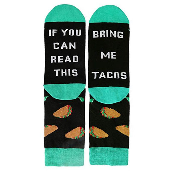 IF YOU CAN READ THIS Autumn And Winter Socks Mid Tube Socks Letter Pattern Midfield Socks